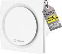 Turbionaire RING 150 SW fürdőszobai ventilátor, 150mm, dupla szívás, vízálló, visszacsapó szeleppel 1