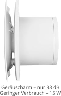 Turbionaire RING 150 SW fürdőszobai ventilátor, 150mm, dupla szívás, vízálló, visszacsapó szeleppel 6