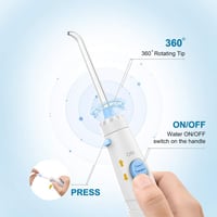 TUREWELL Elektromos Szájzuhany 600ml, 10 Fokozat Víznyomás, 8 Fej Fehér - White 5