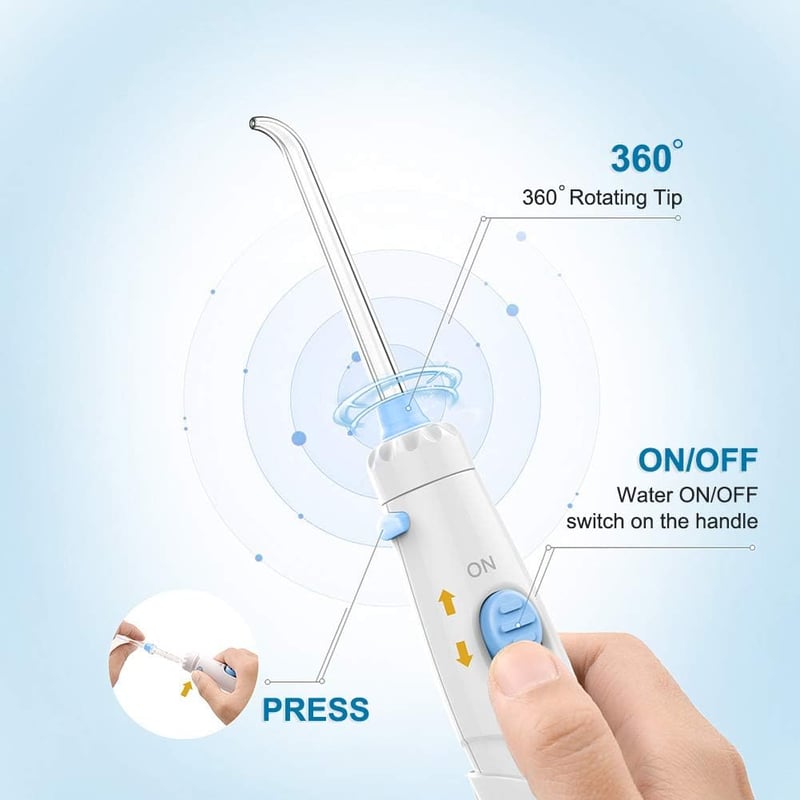 TUREWELL Elektromos Szájzuhany 600ml, 10 Fokozat Víznyomás, 8 Fej Fehér - White