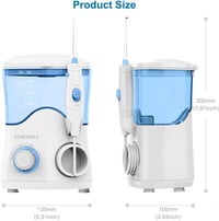 TUREWELL Elektromos Szájzuhany 600ml, 10 Fokozat Víznyomás, 8 Fej Fehér - White 7