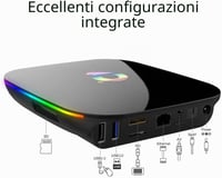 TUREWELL Q Plus Android 10 Smart TV Box, 2 GB RAM, 16 GB úložisko, štvorjadrový procesor, 6K, 3D, WiFi 2,4 GHz, Ethernet 10/100 Mbps 6