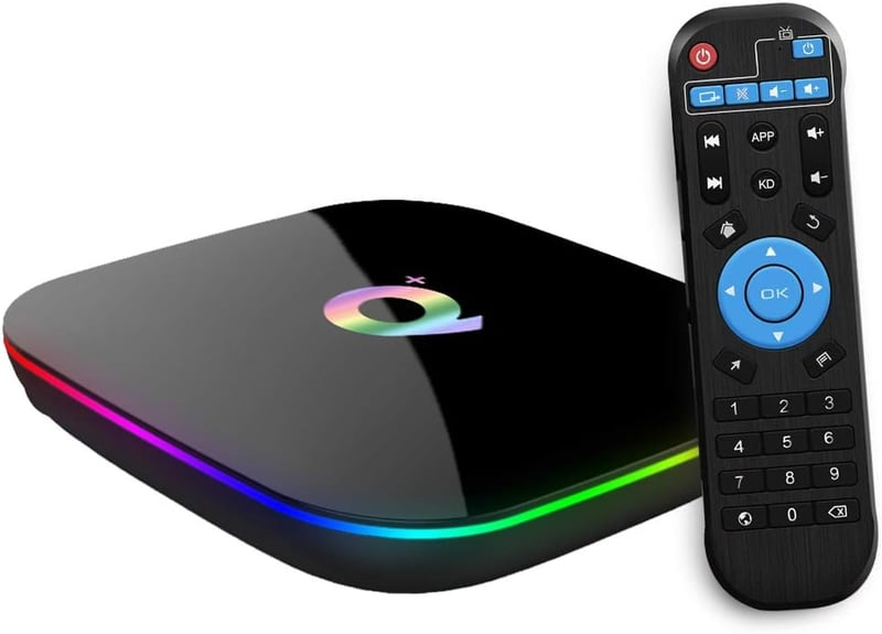 TUREWELL Q Plus Android 10 Smart TV Box, 2 GB RAM, 16 GB úložisko, štvorjadrový procesor, 6K, 3D, WiFi 2,4 GHz, Ethernet 10/100 Mbps