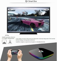 TUREWELL Q Plus Android 10 Smart TV Box, 2 GB RAM, 16 GB úložisko, štvorjadrový procesor, 6K, 3D, WiFi 2,4 GHz, Ethernet 10/100 Mbps 5