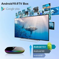 TUREWELL Q Plus Android 10 Smart TV Box, 2 GB RAM, 16 GB úložisko, štvorjadrový procesor, 6K, 3D, WiFi 2,4 GHz, Ethernet 10/100 Mbps 2