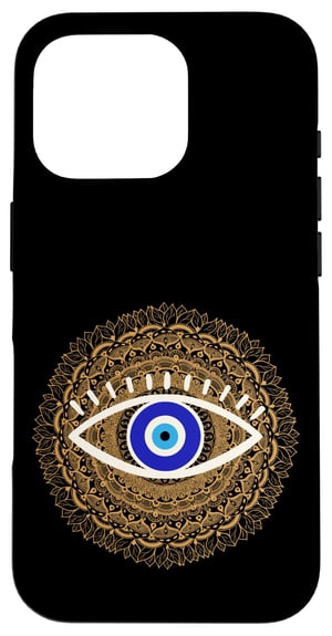 Husă iPhone 16 Pro cu ochi turcesc Nazar – Husă de protecție decorată cu ochiul Nazar