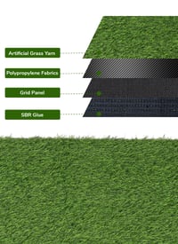 Turosur Műfű Szőnyeg 2x3 m, 30 mm Szálmagasság, Beltéri és Kültéri Használatra, Háziállat Barát, Erkélyre és Kertre 3
