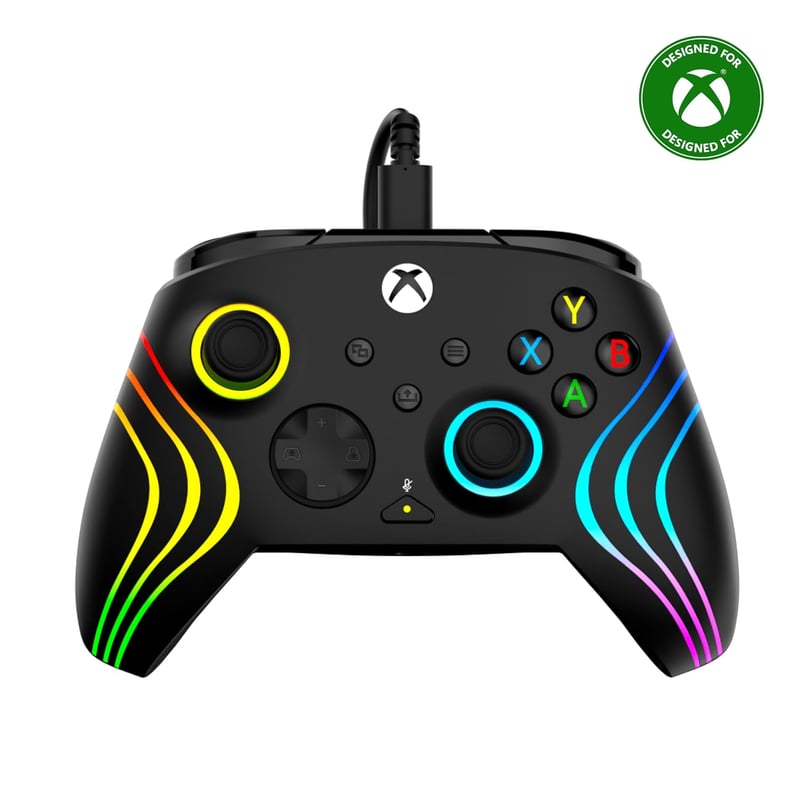 Turtle Beach Afterglow Wave vezetékes RGB játékvezérlő Xbox Series X/S, Xbox One és Windows - fekete