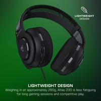 Herné slúchadlá s mikrofónom Turtle Beach Atlas 200, čierne – Xbox Series X/S, Xbox One, PlayStation, PC – 50 mm meniče, mikrofón s funkciou stlmenia vyklopením 3