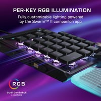 Turtle Beach Command KP7 kompakt gamer billentyűkiosztó PBT billentyűkupakok gyors ravasz hall effekt kapcsoló programozható kerék RGB FPS M 9