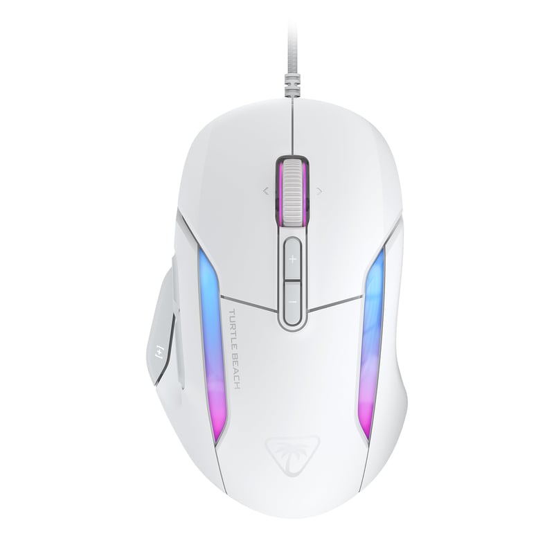 Ergonomická herná myš Turtle Beach Kone II, 26K DPI, optický spínač – biela