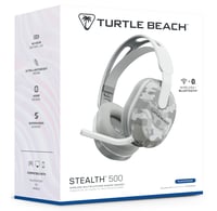 Bezdrôtové herné slúchadlá Turtle Beach Stealth 500 Arctic Camo kompatibilné s PS5, PS4, PC a mobilnými zariadeniami, so 40-hodinovou výdržou batérie a Bluetooth. 9