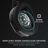 Bezdrôtové herné slúchadlá Turtle Beach Stealth 600, Bluetooth, 80 hodín výdrže batérie, 50 mm meniče, PS5, PS4, PC, mobil, čierne 6