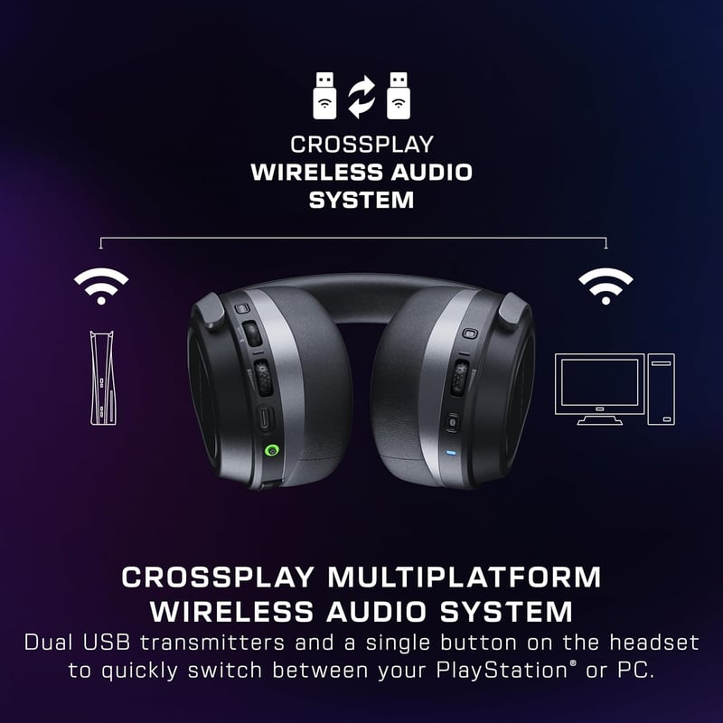 Turtle Beach Stealth 700 Wireless Gaming Headset PS5 PS4 PC Fekete - black
