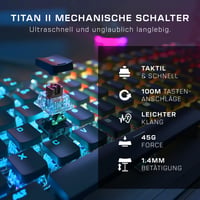 Mechanická RGB herná klávesnica Turtle Beach Vulcan II Tactile – rozloženie DE 3