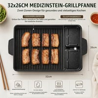 Ploča za roštilj Tutamaz pravokutna grill tava za plinsko kuhalo s posudom za sakupljanje masnoće i neprijanjajućim slojem za kamperska kuhala, indukcijske, plinske i keramičke ploče za kuhanje 3