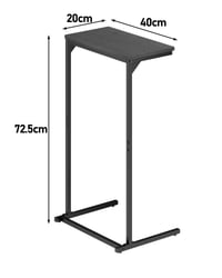 Măsuță de cafea în formă de C TUTOTAK TB01BK071EU, tavă TV, măsuță de canapea, măsuță laterală cu înălțimea de 73 cm, mobilier pentru living și dormitor 5
