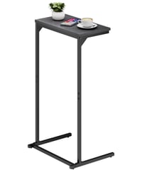 Măsuță de cafea în formă de C TUTOTAK TB01BK071EU, tavă TV, măsuță de canapea, măsuță laterală cu înălțimea de 73 cm, mobilier pentru living și dormitor 9