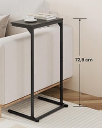 Măsuță de cafea în formă de C TUTOTAK TB01BK071EU, tavă TV, măsuță de canapea, măsuță laterală cu înălțimea de 73 cm, mobilier pentru living și dormitor 3