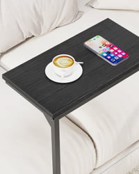 Măsuță de cafea în formă de C TUTOTAK TB01BK071EU, tavă TV, măsuță de canapea, măsuță laterală cu înălțimea de 73 cm, mobilier pentru living și dormitor 7