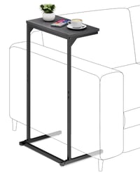 Măsuță de cafea în formă de C TUTOTAK TB01BK071EU, tavă TV, măsuță de canapea, măsuță laterală cu înălțimea de 73 cm, mobilier pentru living și dormitor 1