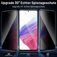 Ochranné tvrdené sklo na displej TUTUO pre Samsung Galaxy A53 5G, privátne, 2 ks, tvrdosť 9H, odolné voči poškriabaniu, anti-spy, čierne 2