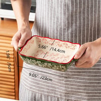 TuYines Keramická zapekacia misa pre 1 osobu s ušami, na lasagne, tiramisu, zapekané jedlá, malý pekáč, forma na pečenie 5
