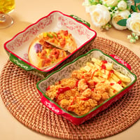 TuYines Keramická zapekacia misa pre 1 osobu s ušami, na lasagne, tiramisu, zapekané jedlá, malý pekáč, forma na pečenie 4