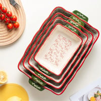 TuYines Keramická zapekacia misa pre 1 osobu s ušami, na lasagne, tiramisu, zapekané jedlá, malý pekáč, forma na pečenie 7