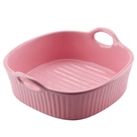 TuYines keramická zapekacia misa do teplovzdušnej rúry a klasickej rúry, s úchytkami, na lasagne, tiramisu, zapekané jedlá, koláče, tapas, 20x20 cm, štvorcový tvar 1