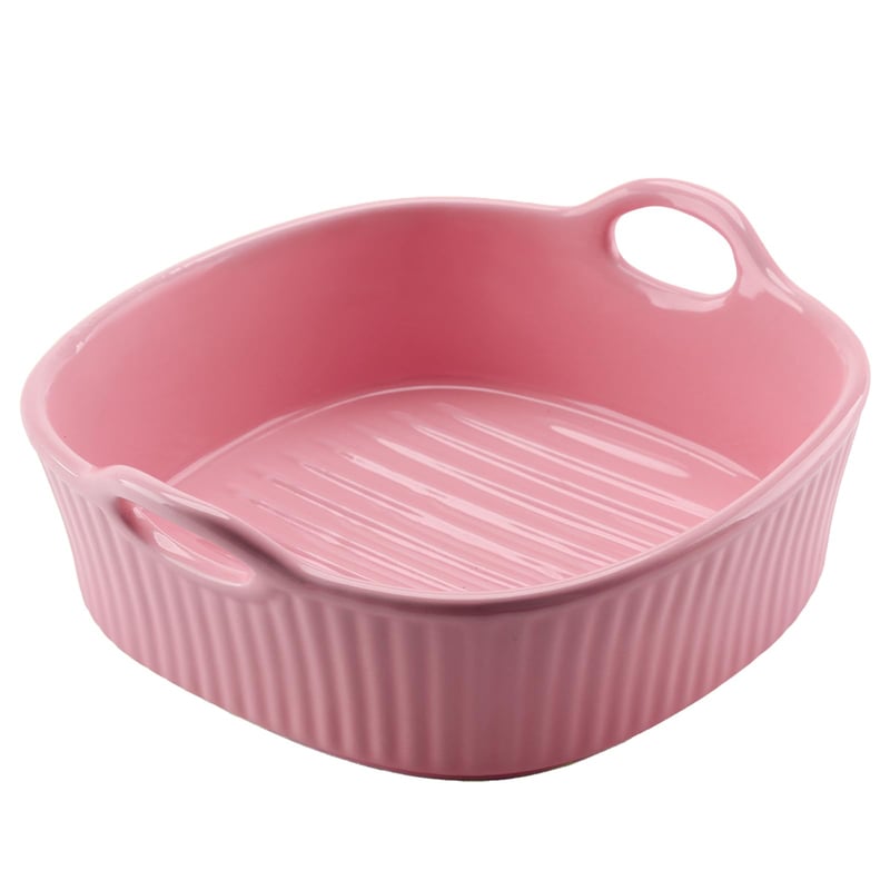 TuYines keramická zapekacia misa do teplovzdušnej rúry a klasickej rúry, s úchytkami, na lasagne, tiramisu, zapekané jedlá, koláče, tapas, 20x20 cm, štvorcový tvar
