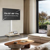 TVON görgős sarok TV állvány 32-65"-os TV-hez, VESA 400x400, max. 40 kg - fehér 2