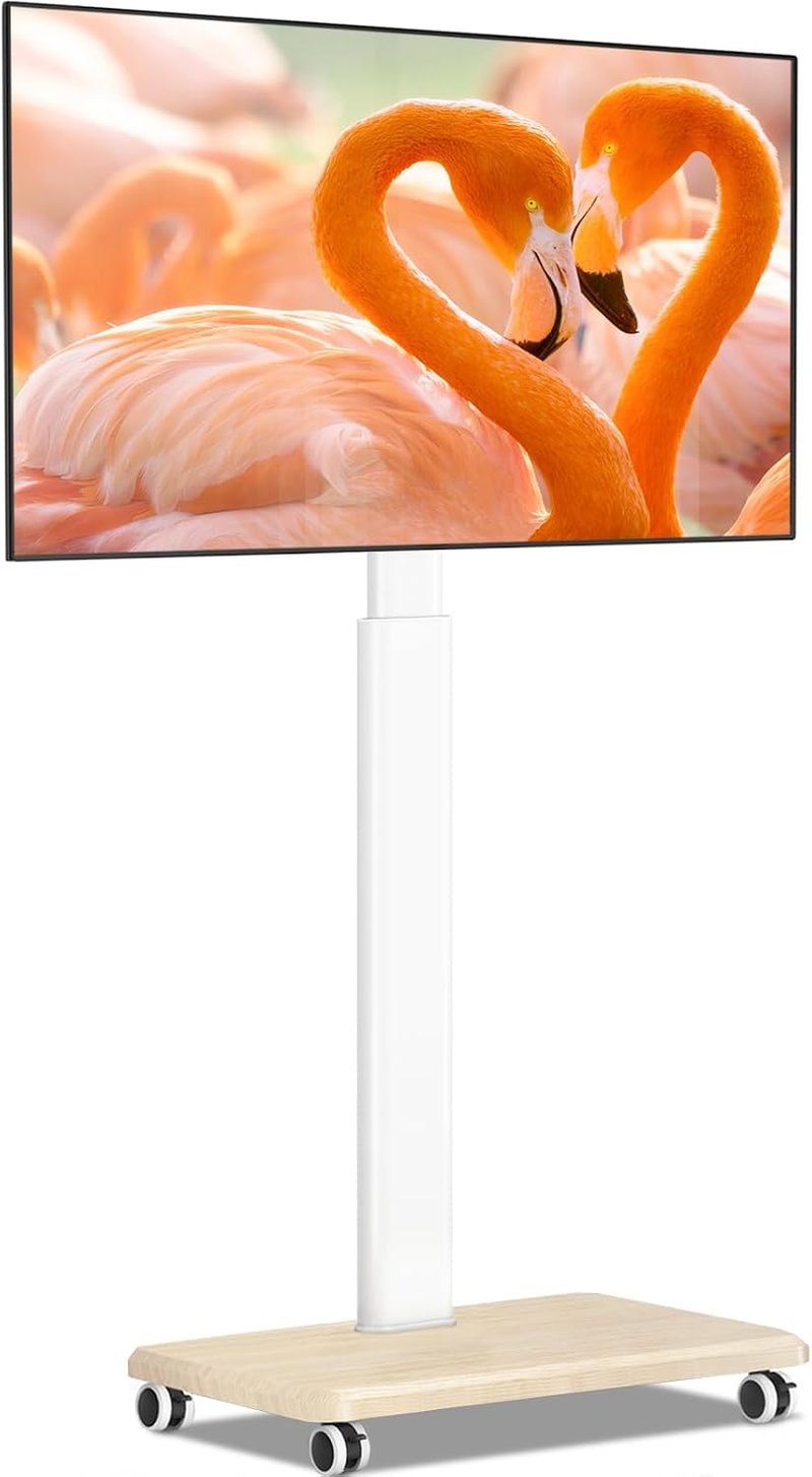 TVON görgős sarok TV állvány 32-65"-os TV-hez, VESA 400x400, max. 40 kg - fehér