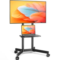 TVON Mobilni TV stalak za ekrane 32-75" - Podesiv po visini, s kotačićima, s policom, nosivost 40kg, VESA 400x400mm kompatibilan 1