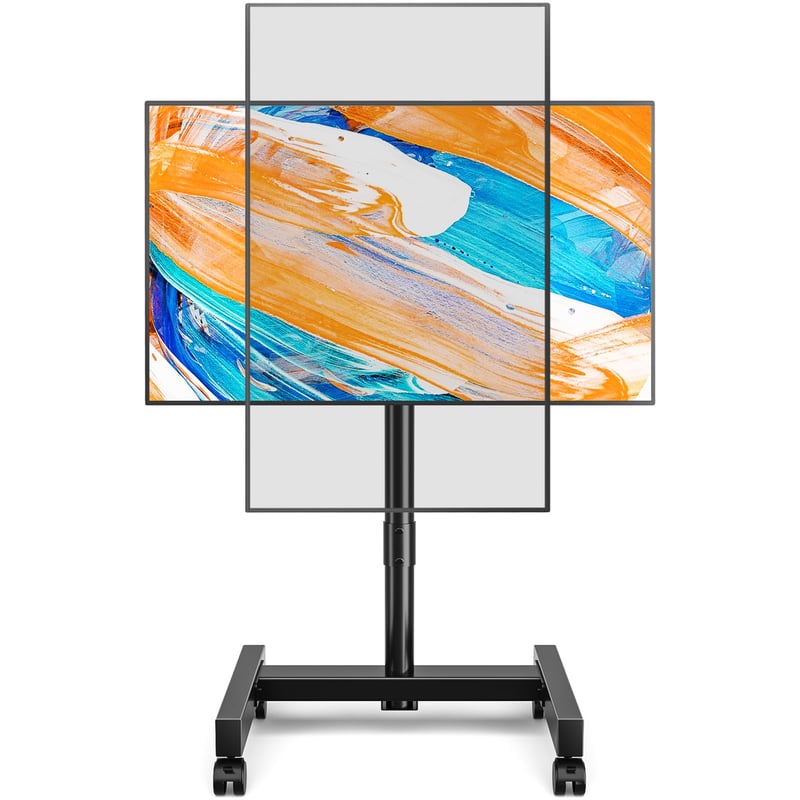 TVON mobilni TV stalak s kotačima, 13-50", maks. 20 kg, VESA 200x200 mm - crni