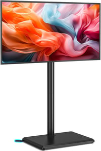 TVON TV Állvány 32-55 Colos Televízióhoz - Állítható Magasságú, Forgatható Padlóállvány, VESA 400x400mm, 40kg Teherbírás, Fekete 1