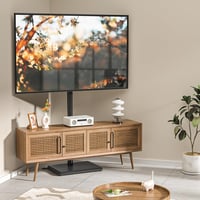TVON TV Állvány 32-55 Colos Televízióhoz - Állítható Magasságú, Forgatható Padlóállvány, VESA 400x400mm, 40kg Teherbírás, Fekete 7