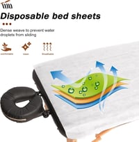 Tvvcalk 100 Pack Disposable Bed Sheets, Disposable Bed Sheets, Disposable Bed Sheets, TNT Disposable Massage Sheets, Spa, 80 x 180 cm 7