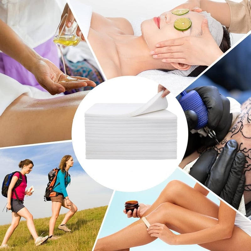 Tvvcalk 100 Pack Disposable Bed Sheets, Disposable Bed Sheets, Disposable Bed Sheets, TNT Disposable Massage Sheets, Spa, 80 x 180 cm