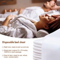 Tvvcalk 100 Pack Disposable Bed Sheets, Disposable Bed Sheets, Disposable Bed Sheets, TNT Disposable Massage Sheets, Spa, 80 x 180 cm 2