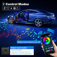 TWETIZ RGB LED szalag autóhoz 175 méter 593 LED fénysáv vezeték nélküli app vezérléssel 4