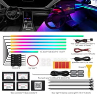 TWETIZ RGB LED szalag autóhoz 175 méter 593 LED fénysáv vezeték nélküli app vezérléssel 2