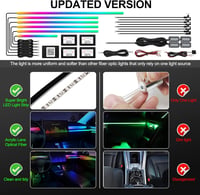 TWETIZ RGB LED szalag autóhoz 175 méter 593 LED fénysáv vezeték nélküli app vezérléssel 5
