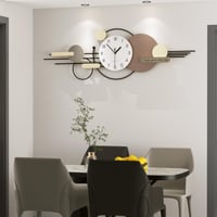 TWFJEL Moderni veliki zidni sat 120x38 cm, minimalistički luksuzni dekorativni kvarcni sat, nečujan bez kucanja, metalni okvir s drvenim brojčanikom, za dnevni boravak, spavaću sobu, ured i kuhinju 7