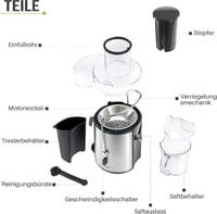 Twinzee 850W Centrifugális Gyümölcs és Zöldség Préselt Elektromos Gyümölcsprés 8
