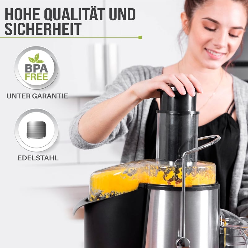 Twinzee 850W Centrifugális Gyümölcs és Zöldség Préselt Elektromos Gyümölcsprés