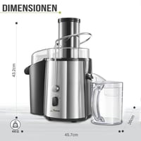 Twinzee 850W Centrifugális Gyümölcs és Zöldség Préselt Elektromos Gyümölcsprés 9