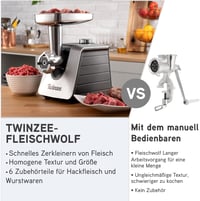 Twinzee Elektromos Húsdaráló - Fekete, Nagy Kapacitású 3,84 kg, Konyhai Aprítógép, Húsfeldolgozó Készülék

AI: I've created a Hungarian titl 6