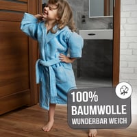 Twinzen gyerek fürdőköpeny 100% pamut, Oeko-Tex® certified, kapucni fülekkel 4