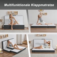 Skladací matrac Twirest, 4-dielny, 120x195x15 cm, matrac pre hostí, skladací penový matrac 5